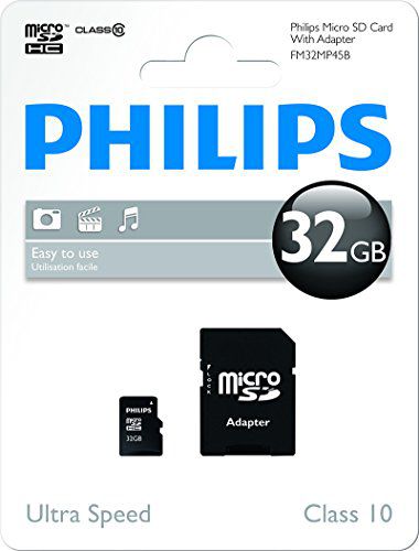 Kartë memorie Philips MicroSDHC, 32GB, Class 10