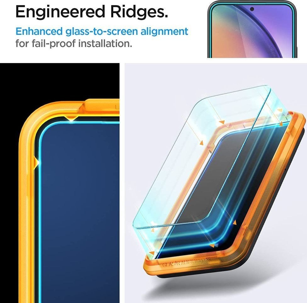 Mbrojtës ekrani Spigen AlignMaster, Galaxy A54 5G, xham i temperuar, 2 copë, transparent