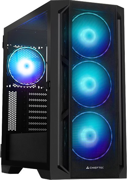 Kuti kompjuteri Chieftec GA-01B-L-OP APEX LUMO, ATX, RGB, e zezë