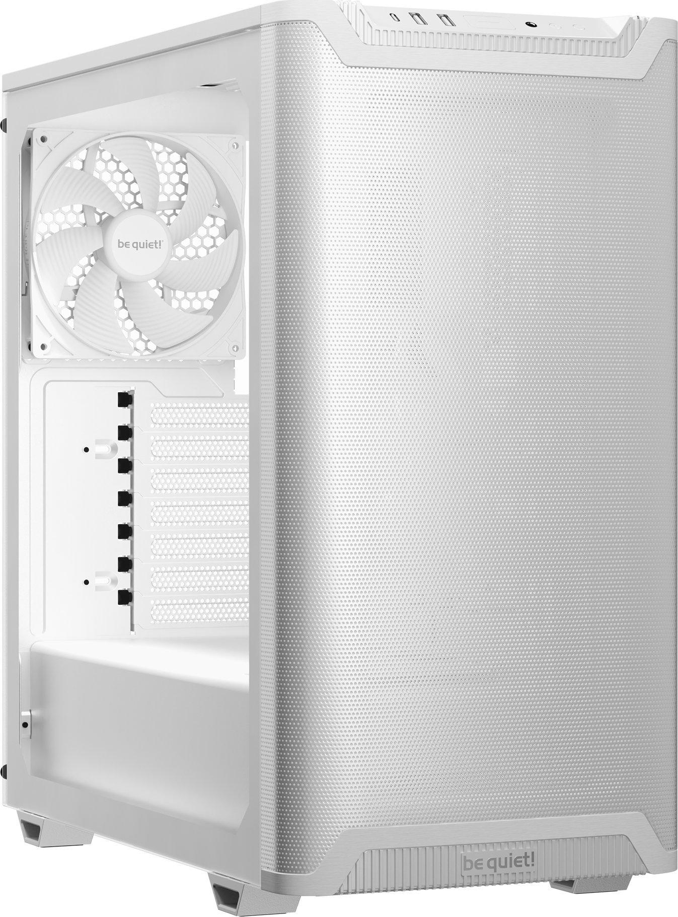 Куќиште PC Be Quiet Pure Base 501 Airflow, MIDI Tower, стаклено прозорче, бело