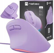 Mouse vertikal Natec CRAKE 2 PRO, optik, 6 butona, vjollcë