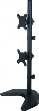 Mbajtëse tavoline Techly, për dy monitorë, 13-27", e zezë
