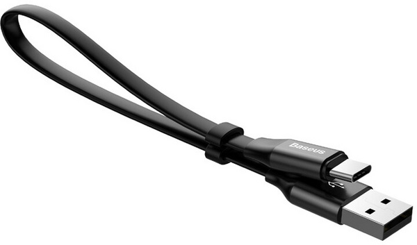 Kabllo për karikim / të dhëna Baseus Nimble Series USB-A - USB-C, 23cm, e zezë