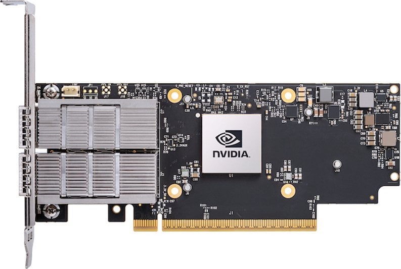 Мрежна картичка NVIDIA ConnectX-7 MCX755106AS-HEAT, 200Gb/s NDR200 HDR 200GbE, две порти, со ладилник