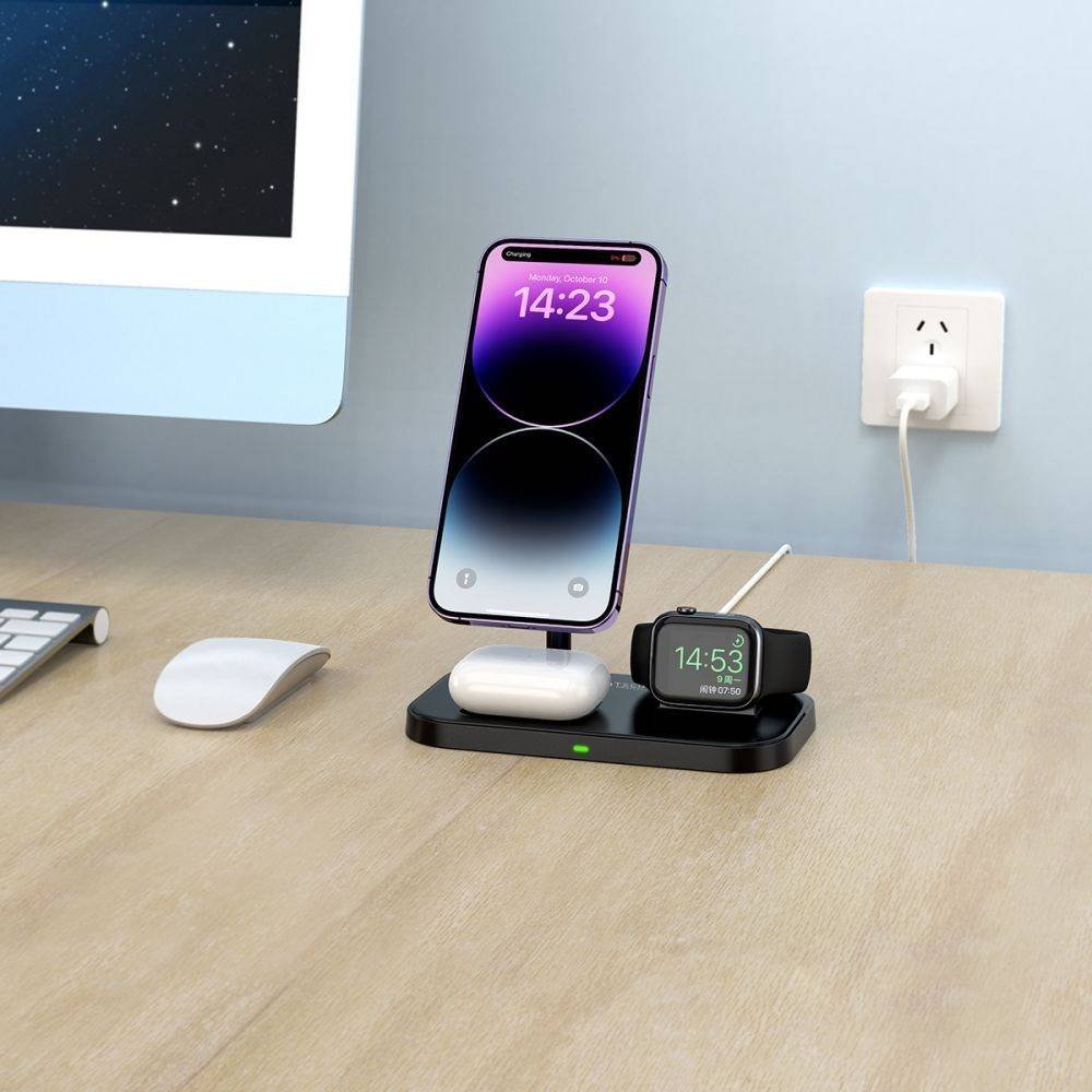 [OUTLET] Karikues magnetik Tech-Protect MagSafe Qi15W A22 3in1, i zi