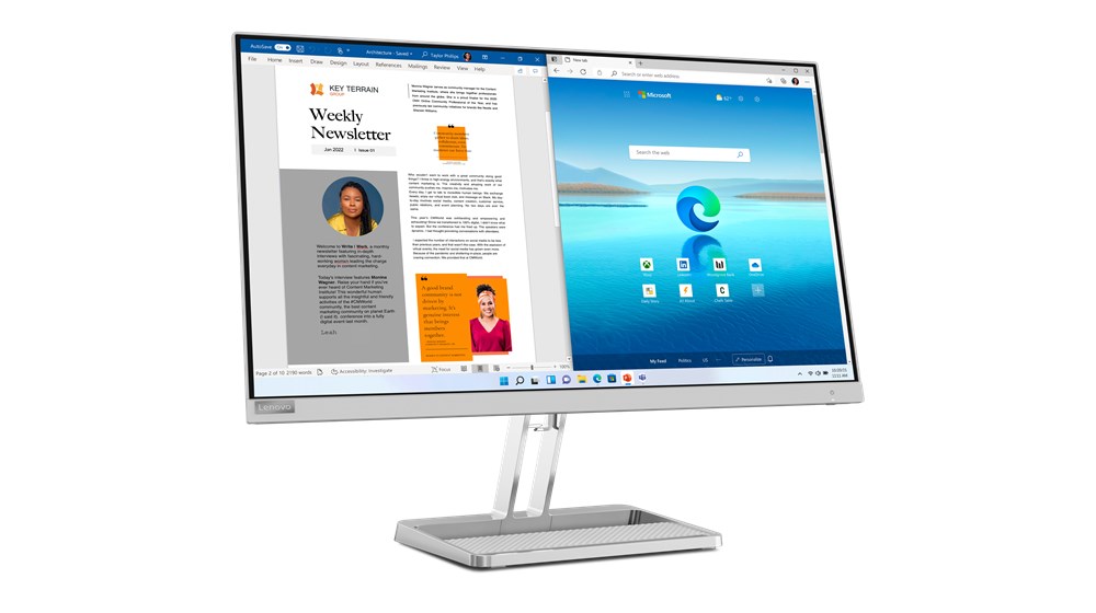 Monitor Lenovo L27i-40 LED, 27", 1920 x 1080, 100 Hz, i hirtë