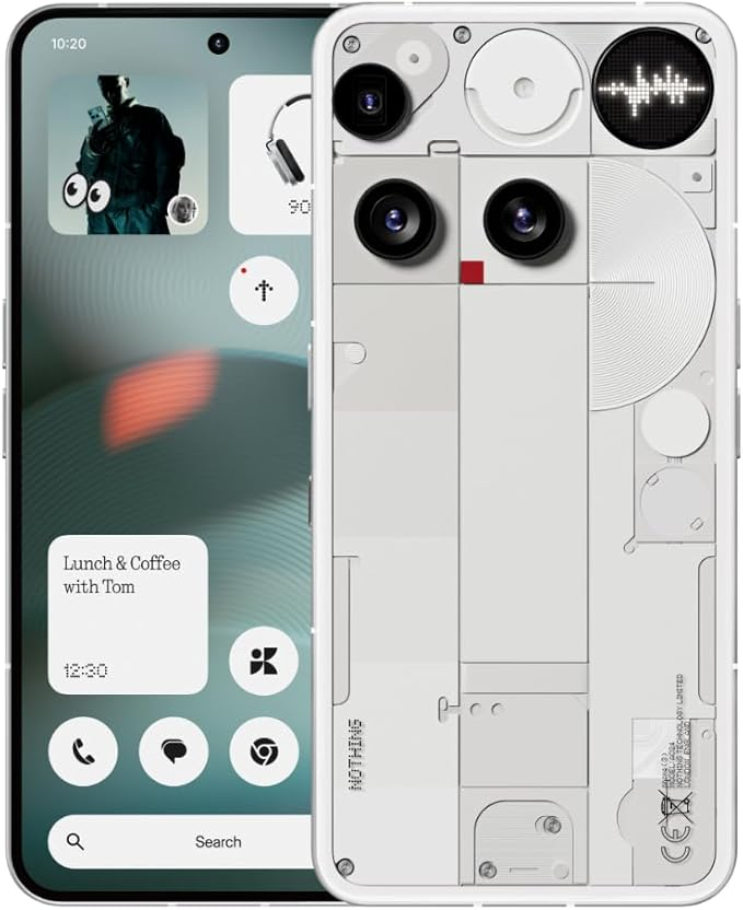 Celular Nothing Phone (3), 6.67″, 12 GB RAM, 256GB, i bardhë