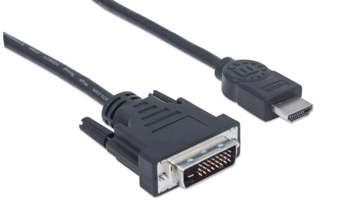 [OUTLET] Kabllo Manhattan 372503, HDMI/DVI-D 1.80m, e zezë