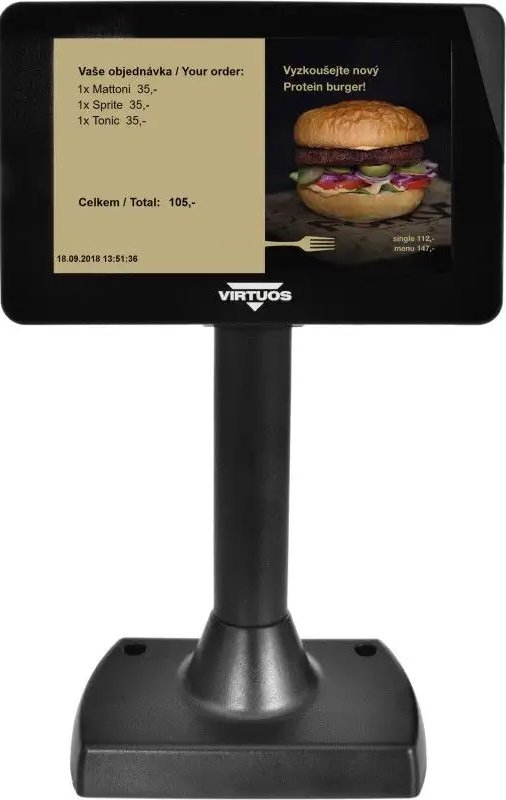 Ekran klienti Virtuos SD700F, 7", IPS LCD, USB, i zi