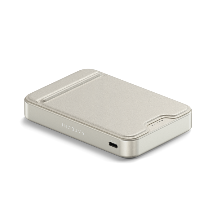 Satechi Qi2 10K Magnetic Power Bank with Stand, Sand