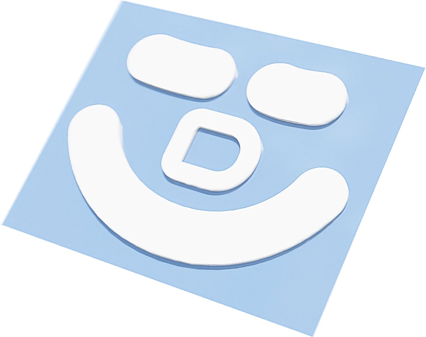 Подлошки за глушец Threepointzero Glacier, за Razer Deathadder V3 Pro, PTFE, бели