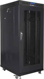 Kabinet rrjeti Lanberg Standing 19", 22U, me ventilatorë, i zi