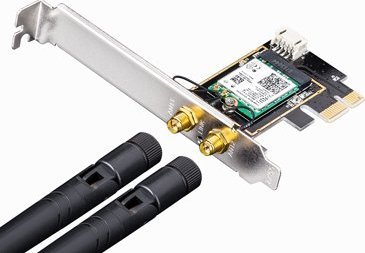 Kartë rrjeti Cudy WE3000, Wi‑Fi 6E, Bluetooth 5.2, me antena të jashtme