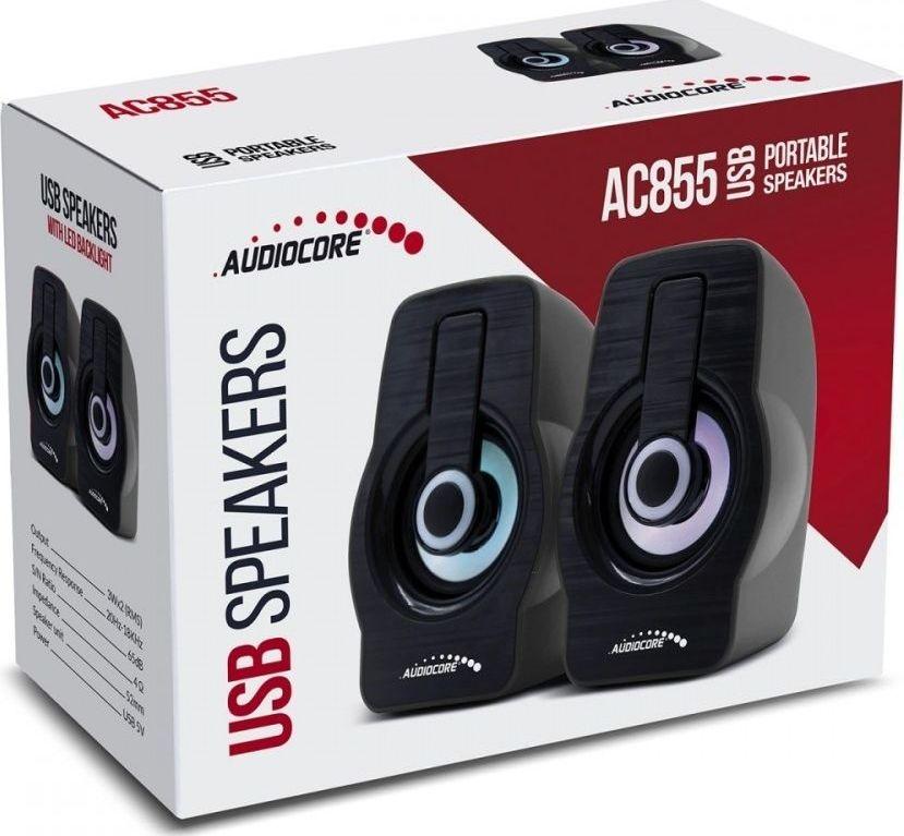 Altoparlant për kompjuter Audiocore AC855B, i zi