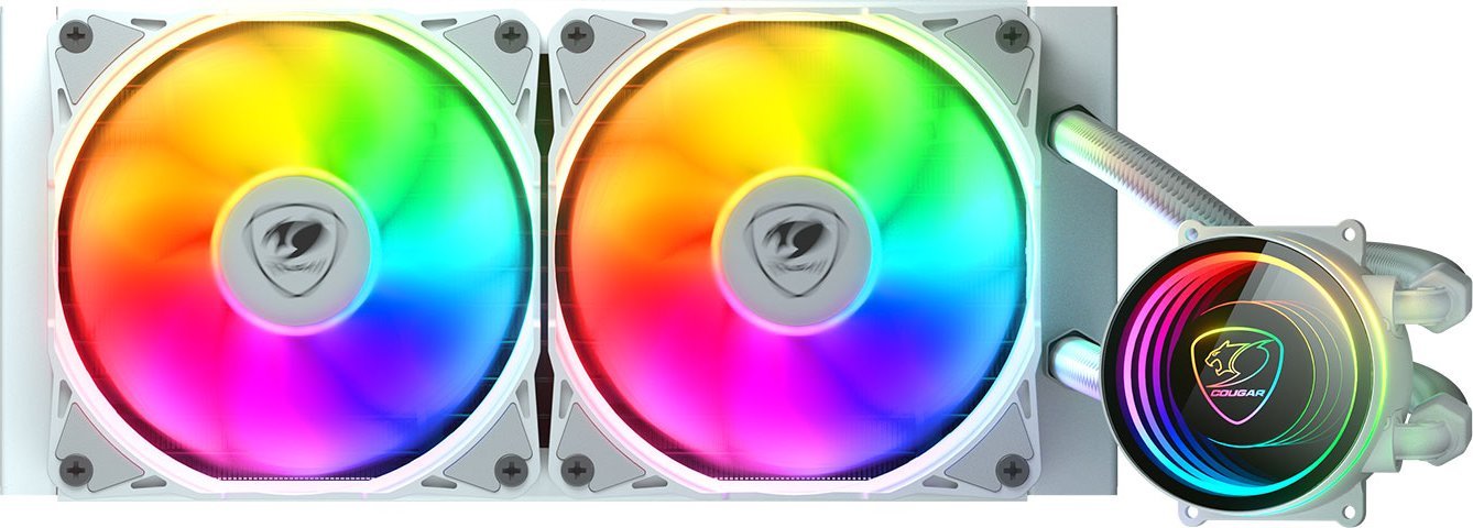 Ладилник со вода за процесор Cougar Poseidon Elite 360 ARGB, 360mm, Intel LGA1700 AMD AM4 AM5, бел