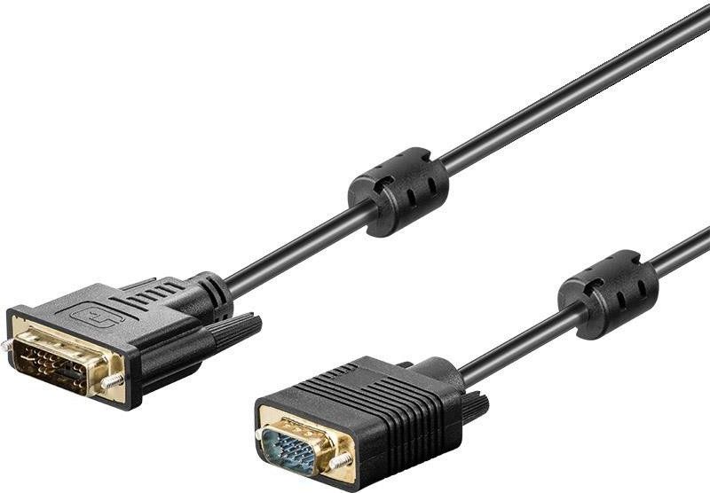 Kabllo Akyga AK-AV-03, DVI-I në D-Sub (VGA), 1.8m, e zezë