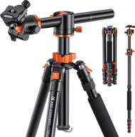 Фотографски трипод K&amp;F Concept T254A4+BH-28L, легура од алуминиум и магнезиум, конвертибилен во монопод, металик портокалов
