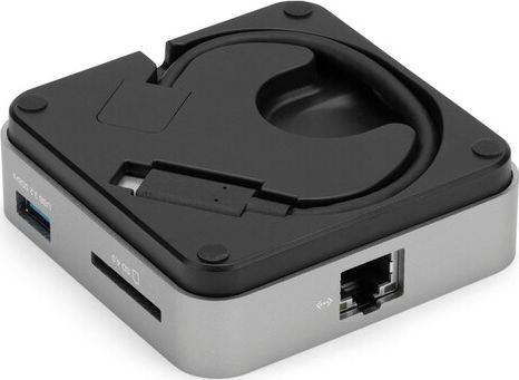 Dock USB C OWC Travel Dock E OWCTCDK6P2SG, 6 porte, Power Delivery 100W, gri e zezë