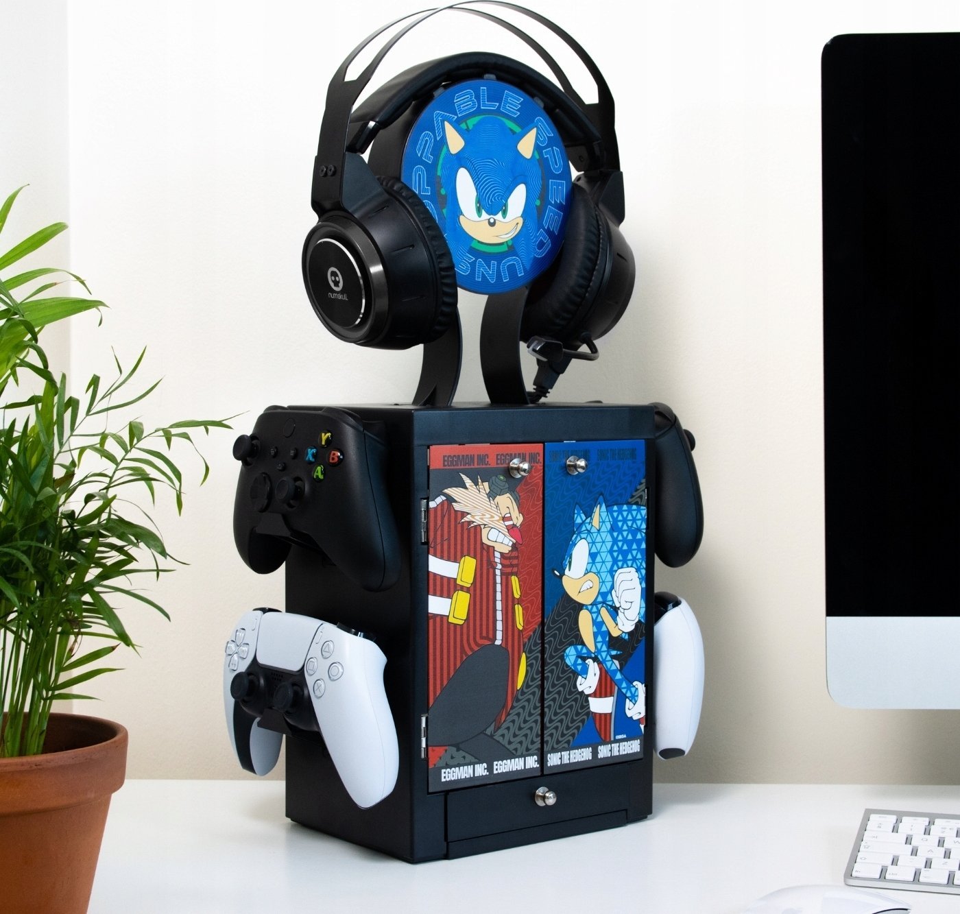 Organizues gaming Numskull Sonic the Hedgehog, 10 disqe, me mbajtëse kufjesh, shumëngjyrësh