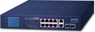 Switch rrjeti Planet GSD-1222VHP, 8 porte PoE+, 120W, 2 Gigabit SFP