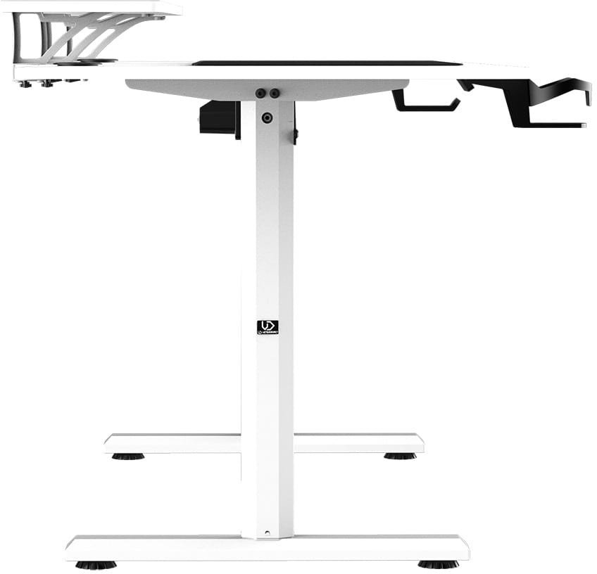 Tavolinë gaming Ultradesk Highlander XXL, rregullim elektrik, 160cm, e bardhë