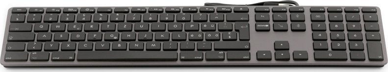 Тастатура LMP USB Keyboard with Large Characters, 110 копчиња, со USB кабел, сива