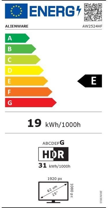 Monitor Dell Alienware AW2524HF, 24.5", FHD, 500Hz, i zi