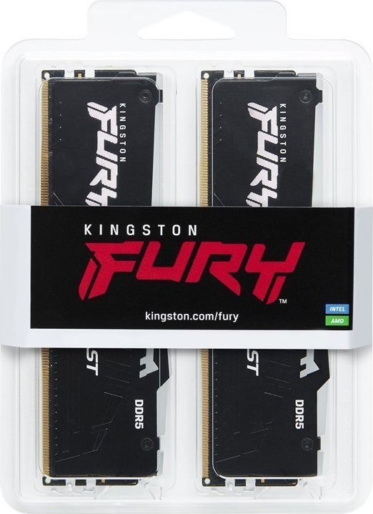 Memorie Kingston Fury Beast RGB, DDR5, 64 GB, 6000 MHz, CL40, KF560C40BBAK2-64