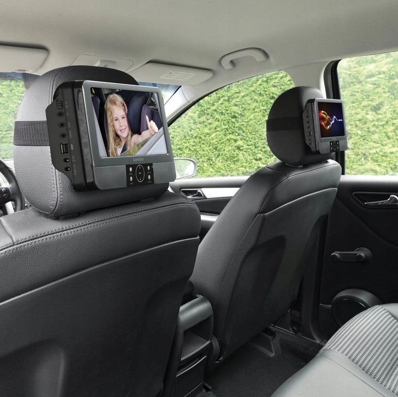 DVD player portabël Lenco MES-415, set me 2 ekrane 9", rezolucion 800 x 480, i zi