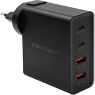 Karikues GaN Qoltec Charger Power Pro, 130W, 2x USB C 2x USB A, i zi