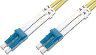 Kabllo patchcord Digitus me fibër optike, LC-LC, SM, 09/125, OS2, 1m, e verdhë