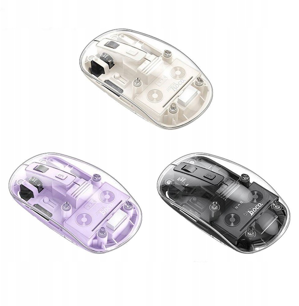 Mi kompjuteri HOCO GM29, wireless Bluetooth 2.4G, 1600 DPI, transparents