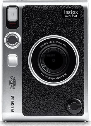 Aparat fotografik instant Fujifilm Instax Mini Evo USB C, me Bluetooth, me 40 filma, i zi