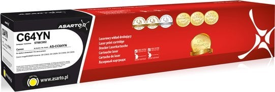 Toner Asarto për Canon C64YN 5756C002, 25500 faqe, i verdhë