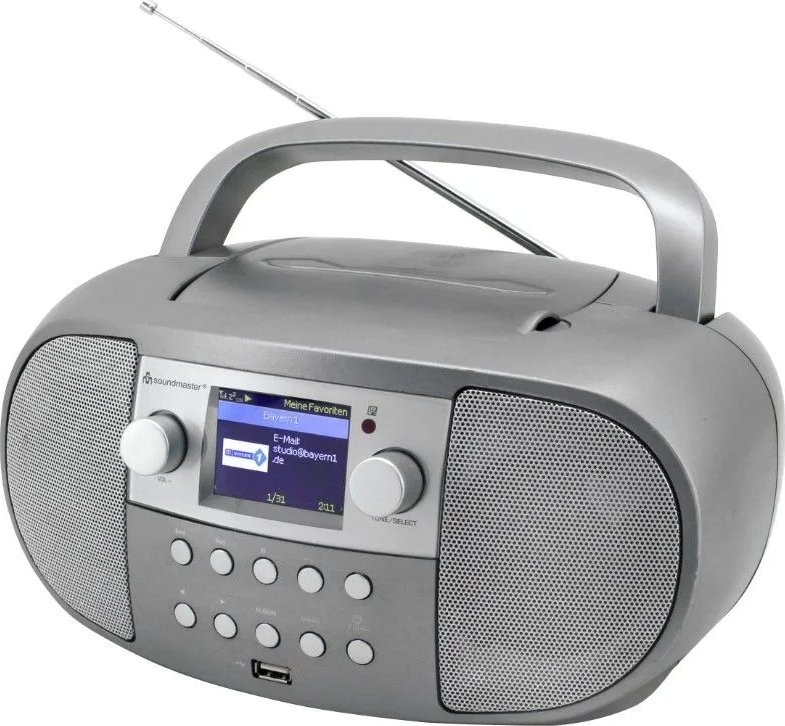 Radio tavoline Soundmaster SCD7600TI, internet radio DAB+ FM CD USB Bluetooth, gri grafit