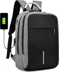 Shpinore për laptop anti vjedhje, kundër ujit, me portë USB, e zezë