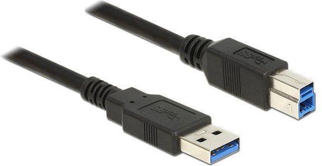 Kabllo Delock USB-A në USB-B, 5m, e zezë