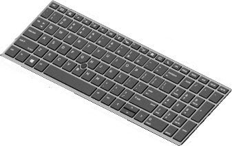 Tastierë zëvendësuese HP KYBD SR15-GR, e zezë / e argjendtë