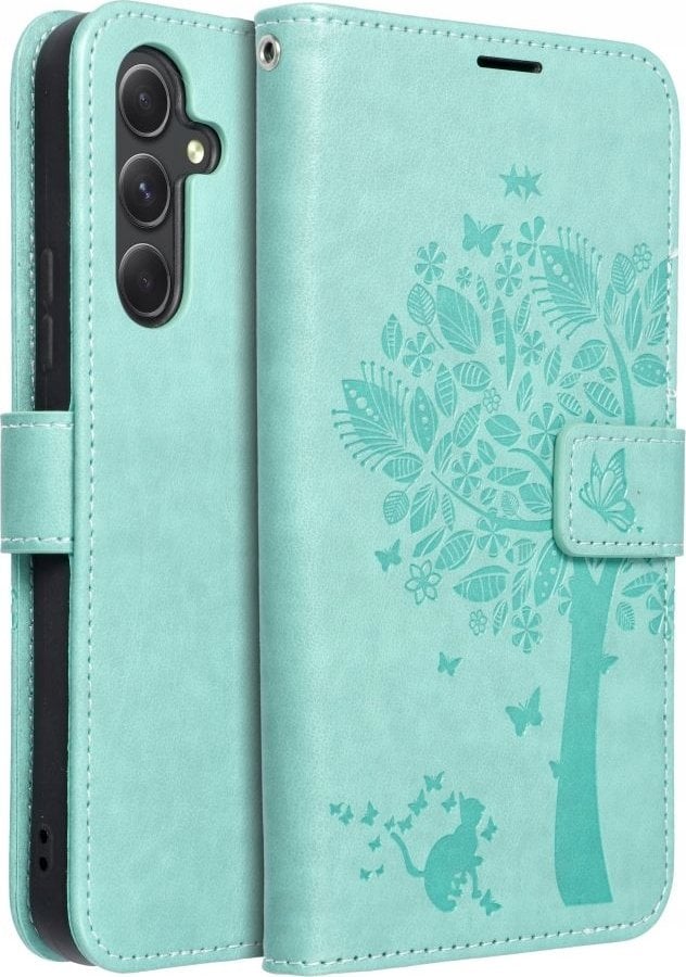 Mbulesë telefoni Mezzo Book Case për Samsung A55 5G, me kapak, jeshile