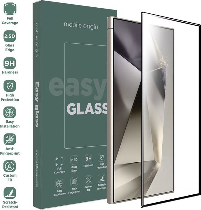 Xham mbrojtës Mobile Origin EasyGlass për Samsung Galaxy S24 Ultra, Double Strong, transparent