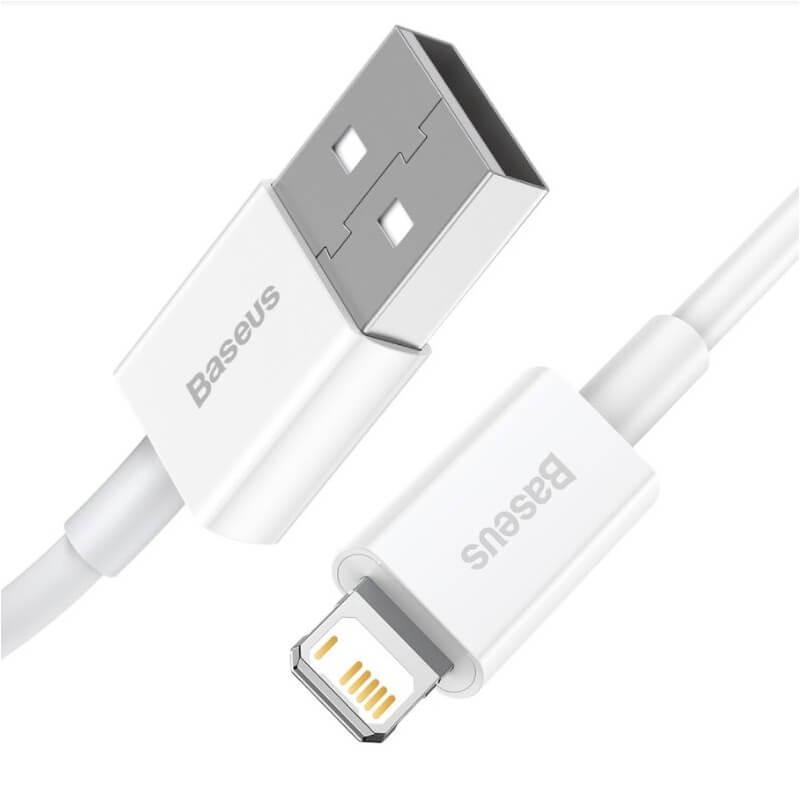 Kabllo USB në Lightning Baseus Superior CALYS-B02, 1.5m, e bardhë