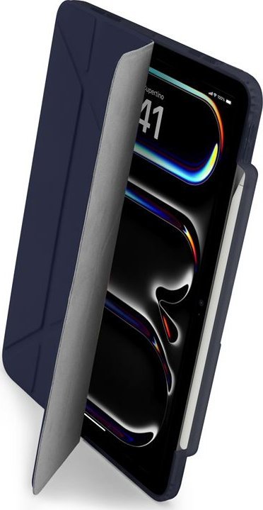 Mbulesë tabletë Pipetto Origami No3 Pencil Case, për iPad Pro 11" 2024, me stand, blu e errët
