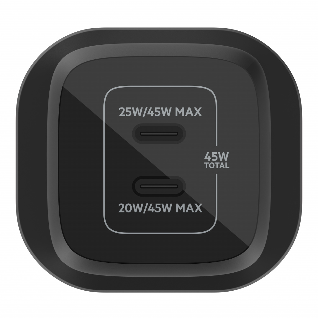 Karikues Belkin 45W PD PPS Dual USB-C GaN, i zi