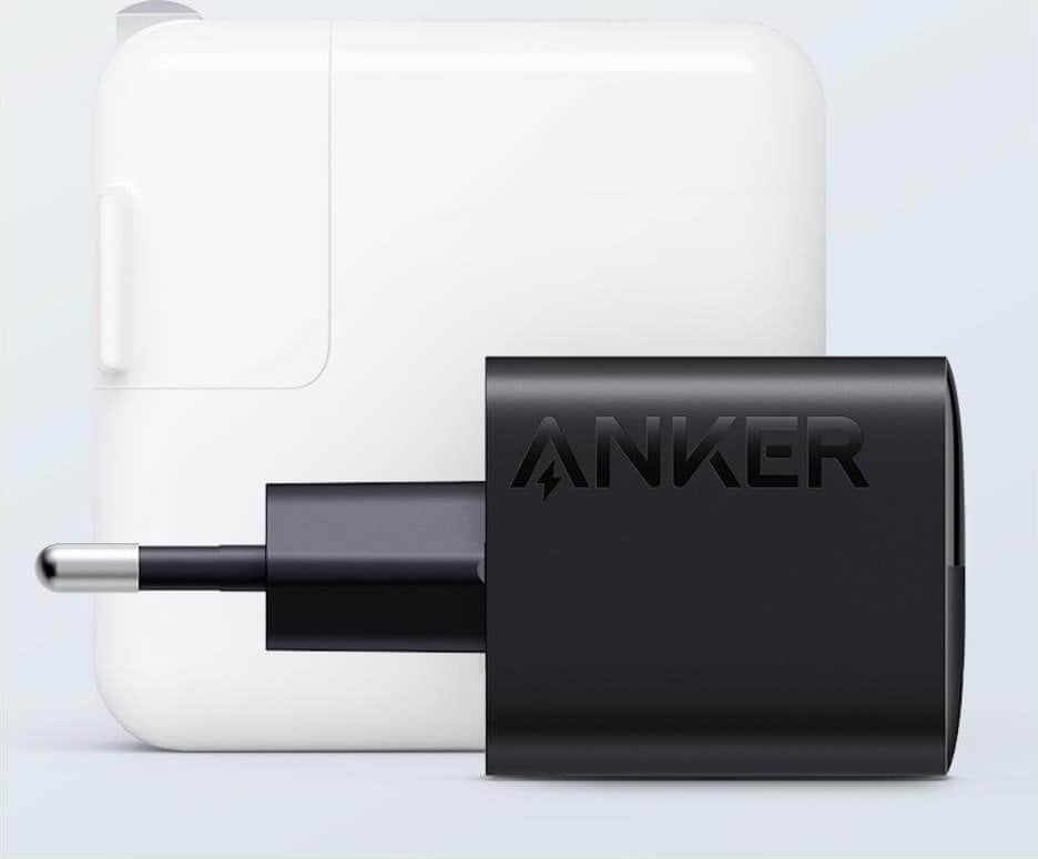 Ngarkues muri Anker 323, 33W, 1x USB C 1x USB A, i bardhë