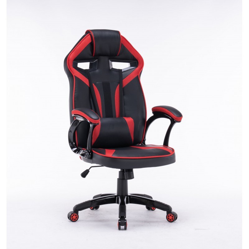 Karrige lojërash Top E Shop Drift Swivel, e zezë/e kuqe