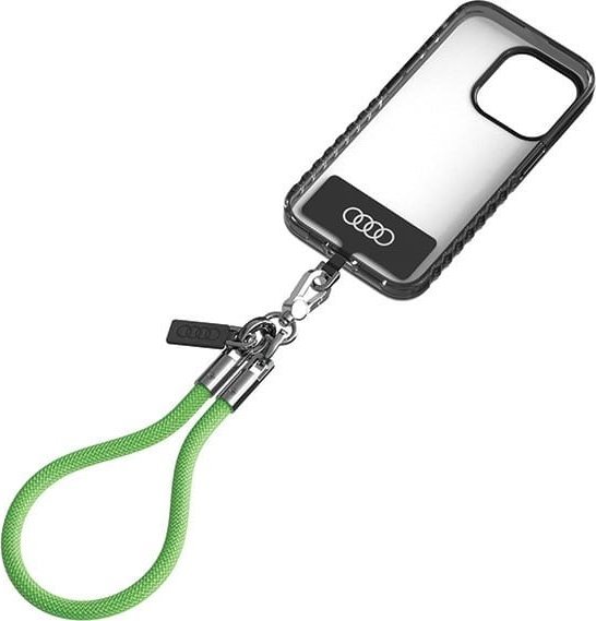 Rrithë telefoni Audi Lanyard 28cm, universal, najlon, jeshile