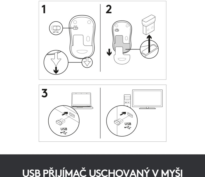 Maus pa kabllo Logitech M185, i hirtë