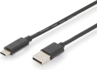 Kabllo USB Assmann (AK-300148-030-S), USB-A në USB-C, 3m, e zezë Kabllo USB Assmann (AK-300148-030-S), USB-A në USB-C, 3m, e zezë