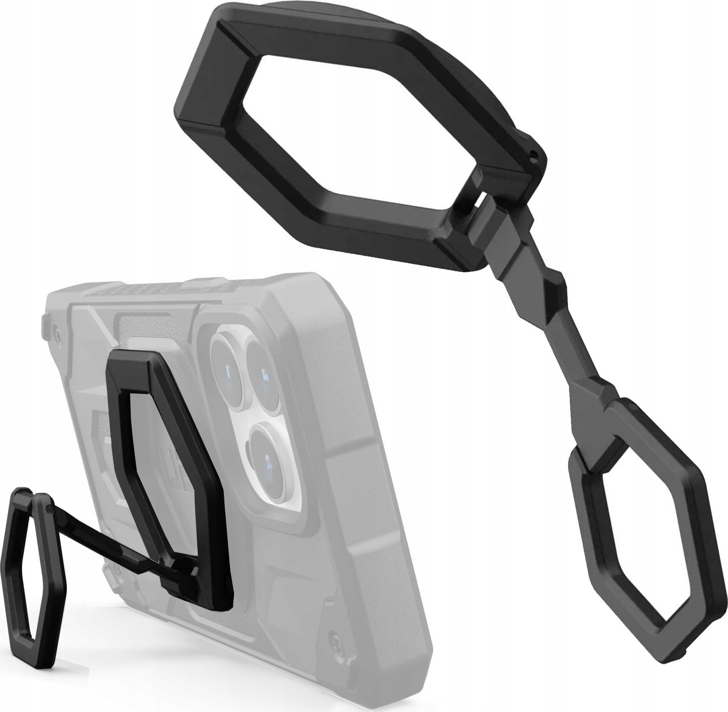 Mbajtëse magnetike me unazë UAG Magnetic Ring Stand, për MagSafe, aliazh zinku, e zezë