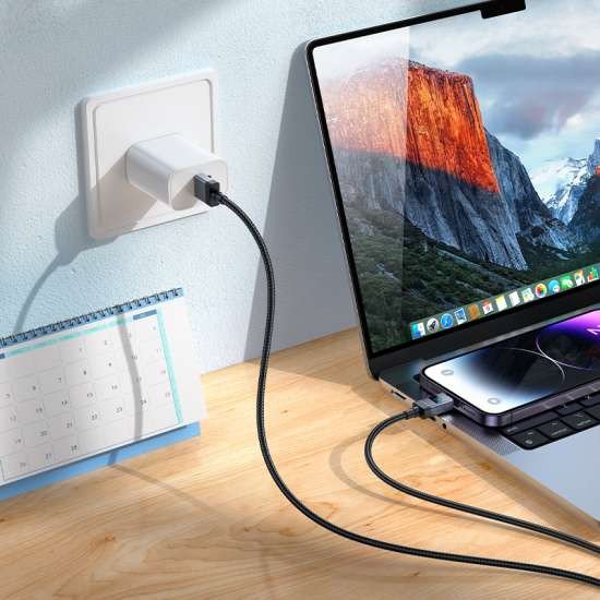 Kabllo USB Hoco X118, USB A në Lightning, 1m, me ekran, e zezë